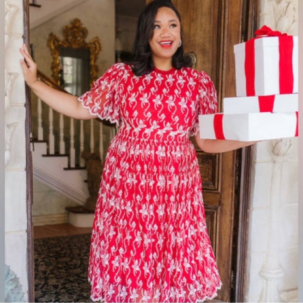 Ivy City Co. Amelia Dress in Red. 2X